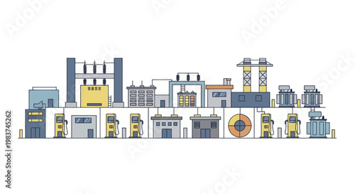 Industrial Power Station Electrical Equipment and Buildings.