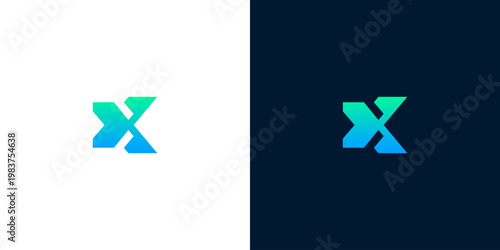 Modern abstract letter X logo icon design, a sleek and dynamic symbol for technology or business brands