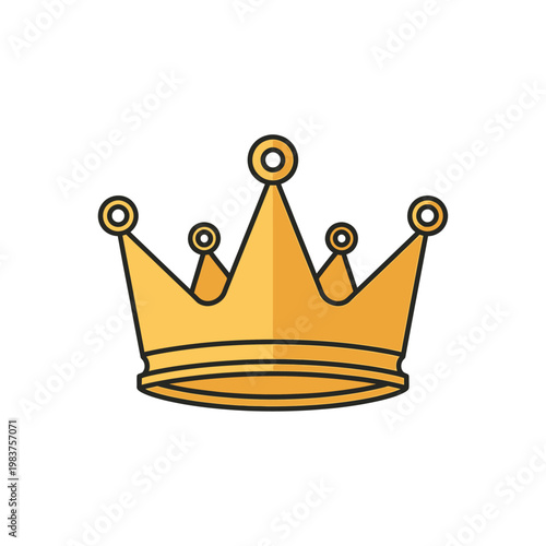 Elegant golden crown a regal symbol of royalty and success.
