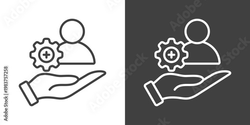 Employee Onboarding Icon Set Vector Collection Isolated In Black And White