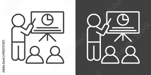 Staff Training Icon Set Vector Collection Isolated In Black And White