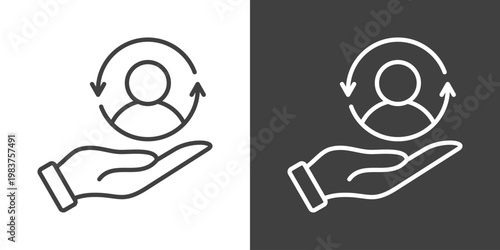 Employee Retention Icon Set Vector Collection Isolated In Black And White