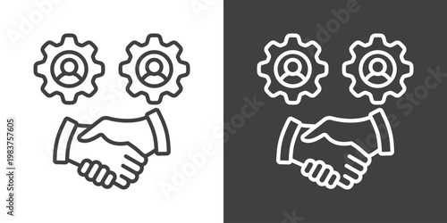 Employee Engagement Icon Set Vector Collection Isolated In Black And White