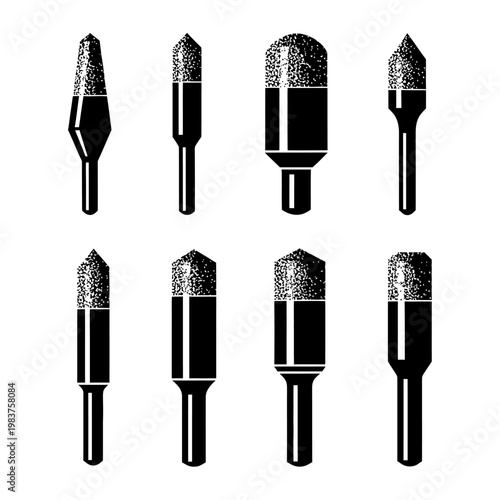 Set of Diamond Grinding Bits for Rotary Tools, Engraving, Polishing