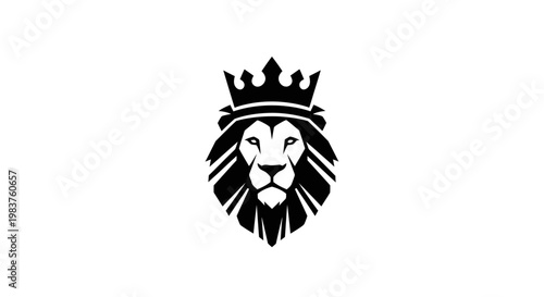 Majestic Lion King Crown Emblem Symbolizing Power and Leadership