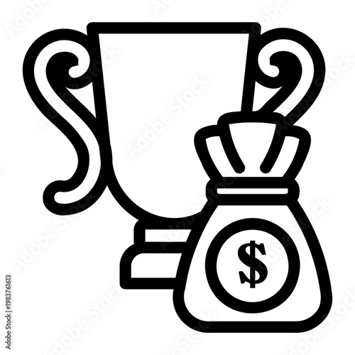 first prize Line Icon