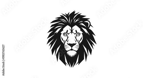 Powerful Black Lion Head Logo Design Representing Strength and Leadership