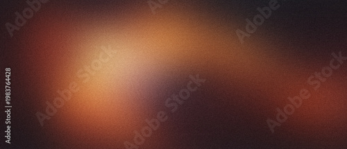 Konstfotografi Abstract warm bokeh background with soft orange light leak, blurry dark brown te