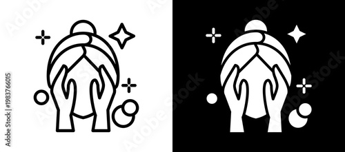 Facial Care whiteblack icon