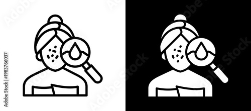 Skin Diagnosis whiteblack icon