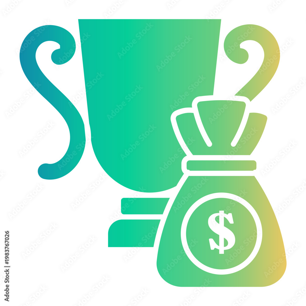 Fototapeta premium first prize Gradient icon