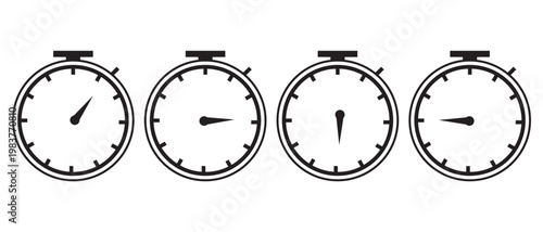 stopwatch vector illustration, stopwatch icon on white background.