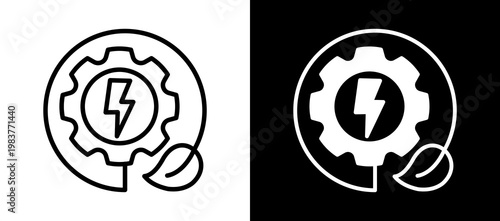 Energy Shift whiteblack icon