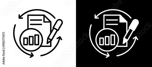 Business Renewal whiteblack icon