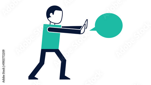 No Objection: A symbolic image shows a person putting a halt to conversation, with a speech bubble indicating the topic of the discussion.