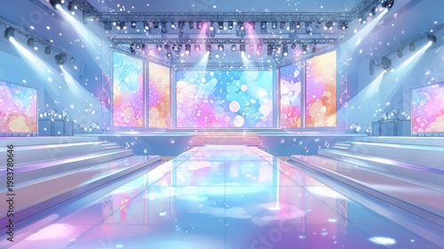 華やかな照明が輝くイベントステージ