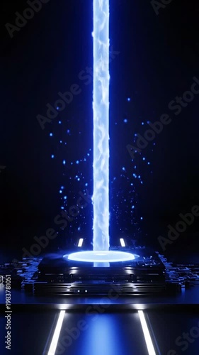 Futuristic Plasma Discharges Creating a Mesmerizing Light Show with Electric Blue Sparks