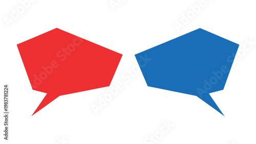 Dialogue Dynamics: A visual representation of a dynamic conversation featuring two colorful speech bubbles, embodying the essence of communication, ideas, and dialogue