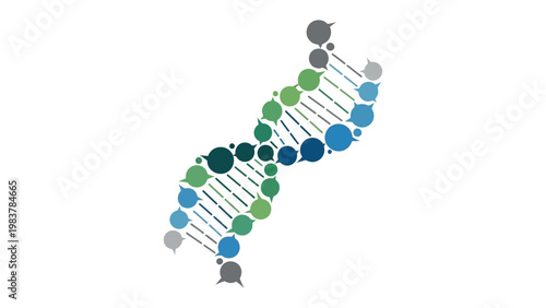 Genetic Blueprint: An artistic representation of a DNA double helix, symbolizing the core of life, with each element meticulously crafted to reflect the beauty and complexity of genetics.