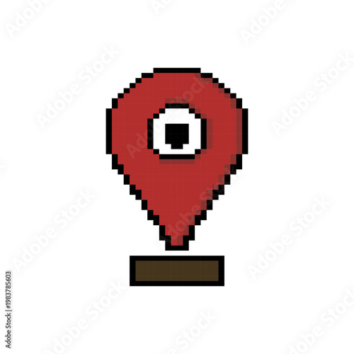 Vision Location Pin Pixel Art