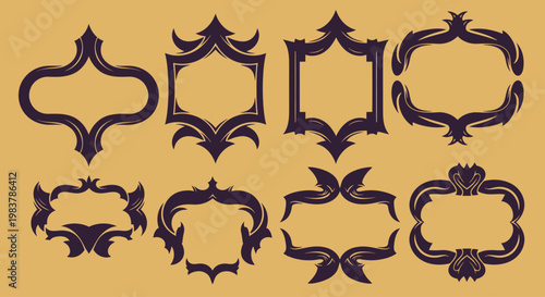 Collection of ornate vintage frames with intricate designs.