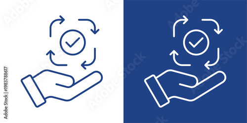 Engagement Flow Blue And White Icon Style Collection