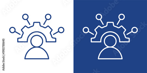 System Responsiveness Blue And White Icon Style Collection