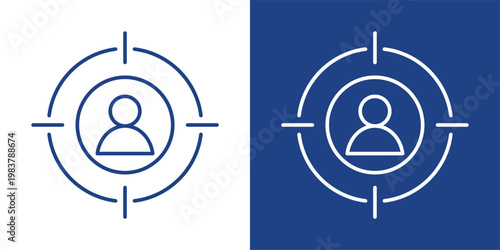 User Personalization Blue And White Icon Style Collection