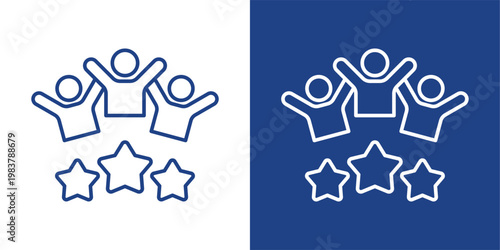 User Experience Blue And White Icon Style Collection