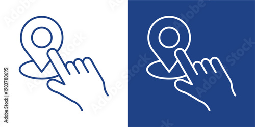 Customer Touchpoint Blue And White Icon Style Collection
