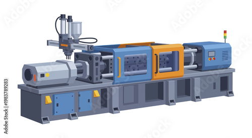 Industrial Injection Molding Machine for Plastic Production.