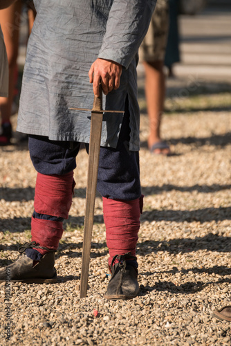  a collectible medieval-style sword , Steel Hunting Long Sword, Battle Sword