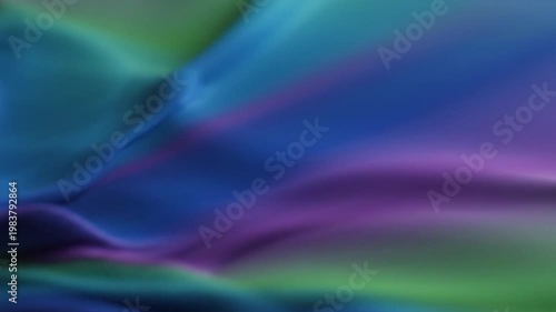 Colorful fabric waving in a studio