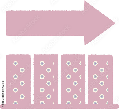 Bar Graph -2- Parallel -1- Daisy, isolated on white background