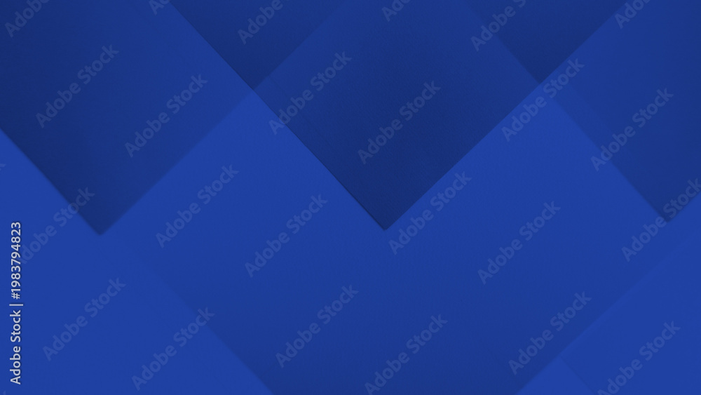 Obraz premium abstract blue background with Material Design or Geometric Minimalist style. Using a stack of squares or rhombuses arranged in layers