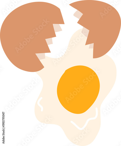 crack and broken egg