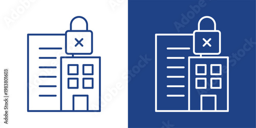 Asset Liquidation Blue And White Icon Style Collection