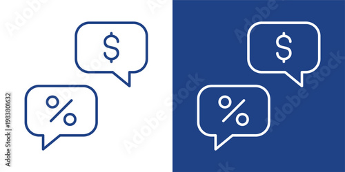 Deal Negotiation Blue And White Icon Style Collection