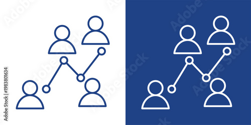 Business Succession Blue And White Icon Style Collection