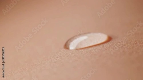 Water Droplet on Human Skin