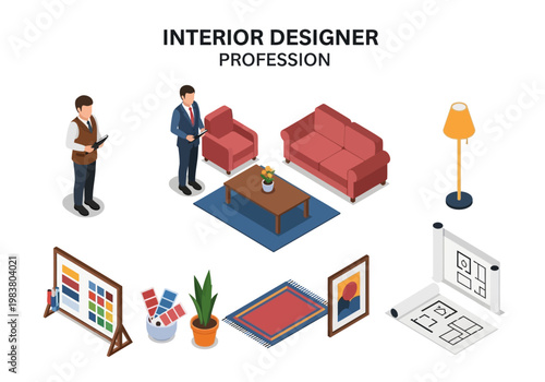 Interior Designer Profession Tools, Furniture, and Office Setup