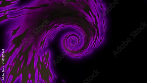 Dark purple spiral effects loop animation