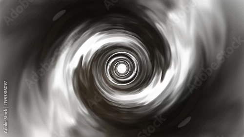 Black ink spiral effects loop animation