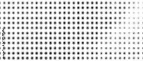Dense dot halftone pattern overlaying a subtle geometric grid with black and white dot matrix halftone abstract geometric