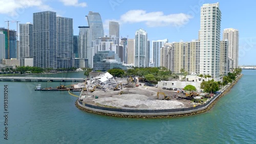 Demolition inspection Mandarin Oriental Hotel debris aftermath collapse Miami