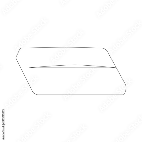 Pocket tissue pack icon, hygiene item, simple line illustration