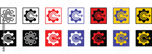 Business Alignment banner web icon line outline color vector illustration