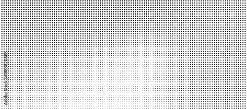 Halftone pattern with gradient effect in black and white isolated on white background