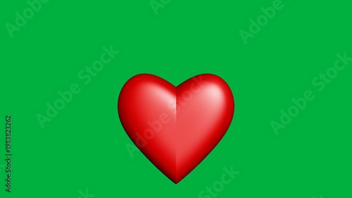 3D green screen animation of a love loop