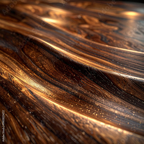 Polished wood showing smooth walnut pattern